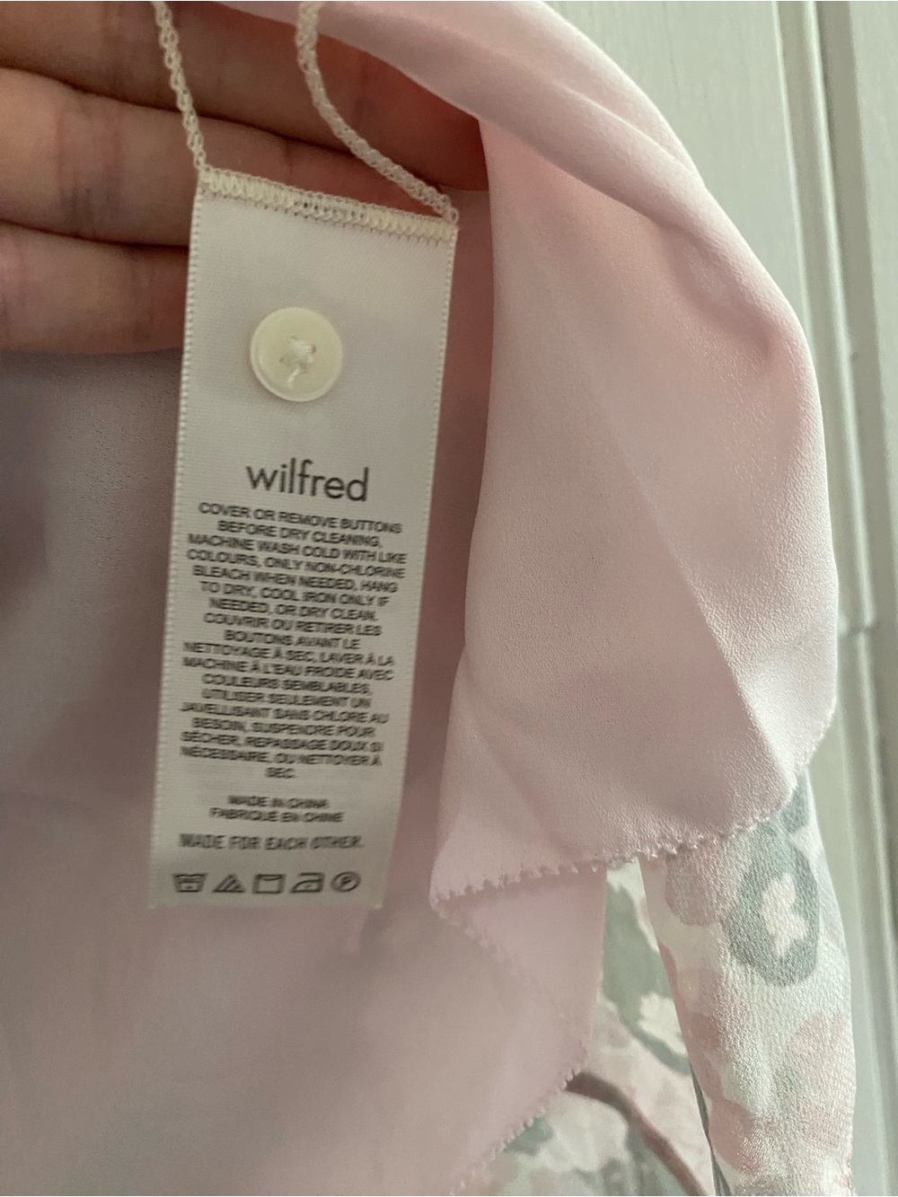 ARITZIA WILFRED NWTs daydreamer mini dress chiffon floral pink/sage size small - Picture 10 of 13